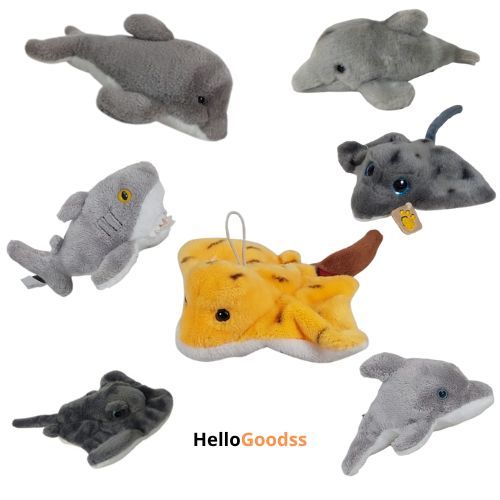 BONEKA DOLPHIN / IKAN PARI / SHARK / STINGRAY/SALAMANDER AXOLOTL - UKURAN XS  ( COCOK UNTUK HADIAH M