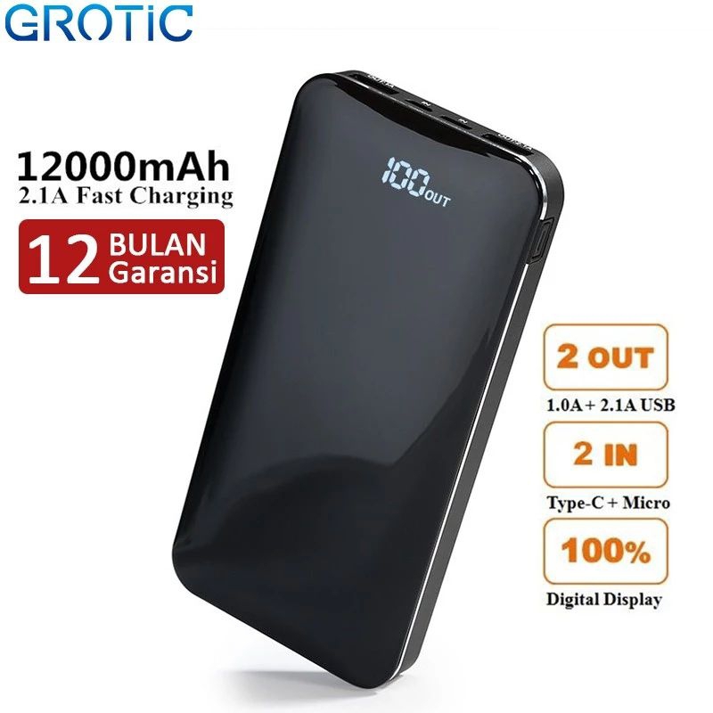 powerbank 12.000 mah grotic