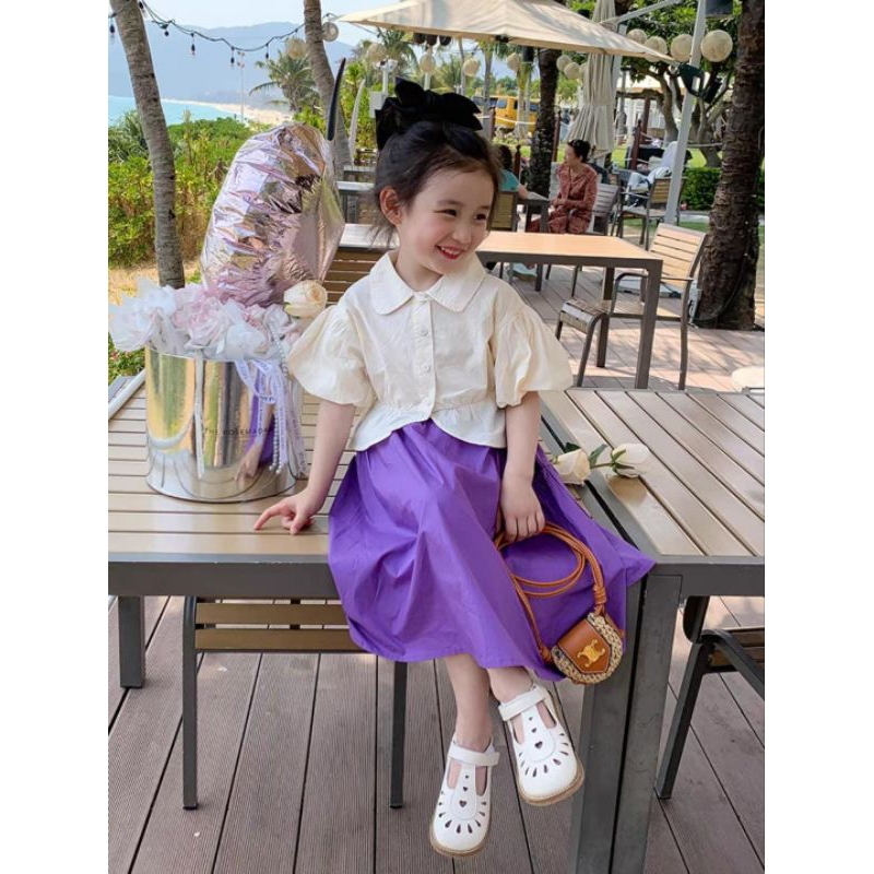NEW ARRIVAL SETELAN ROK GEMOY + ATASAN KEMEJA BANGKOK IMPORT SUPER PREMIUM ANAK PEREMPUAN USIA 3 4 5