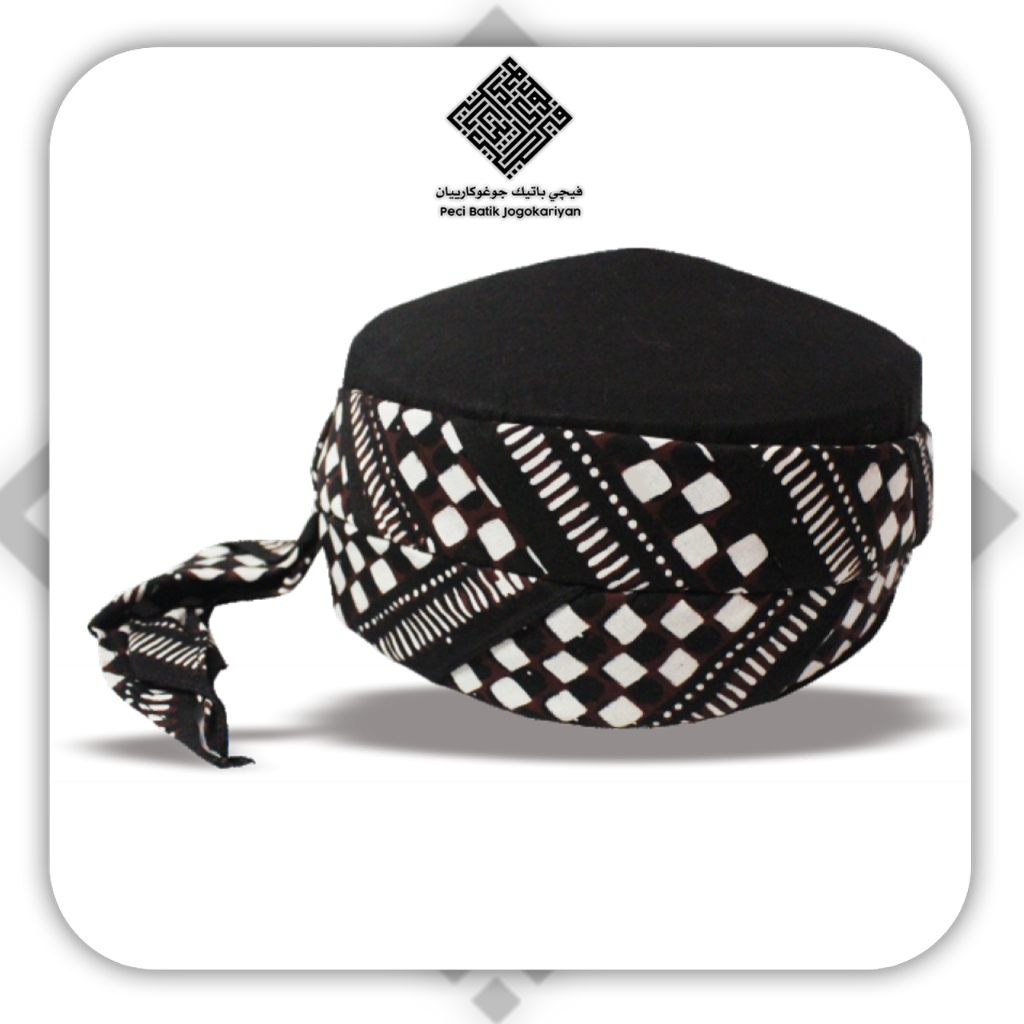 Peci Batik Jogokariyan Motif Poleng Sogan