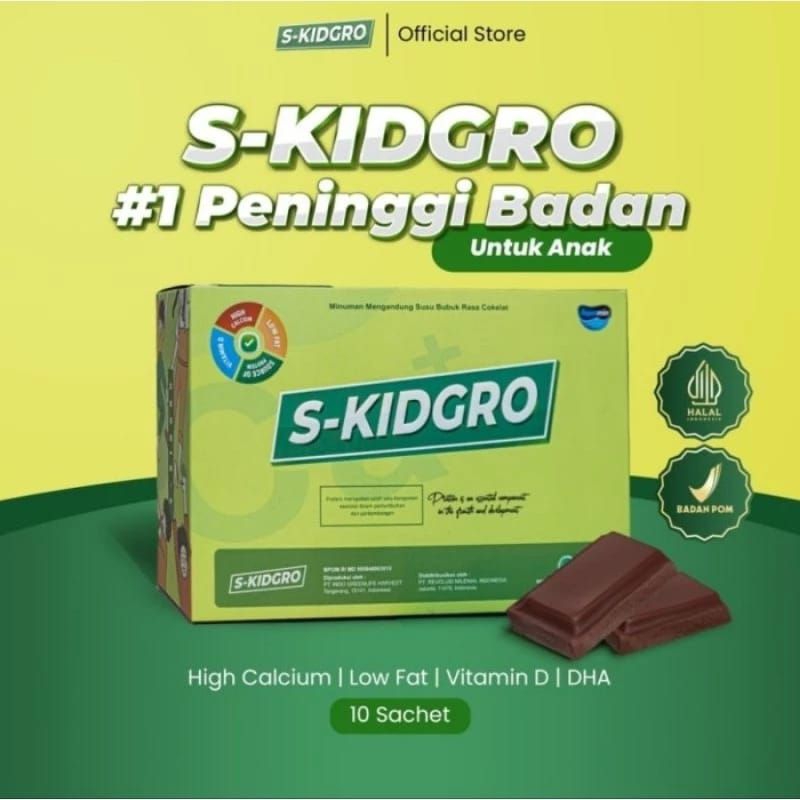 

S-KIDGRO SUPLEMEN SUSU VITAMIN AMPUH MENINGKATKAN TINGGI BADAN ORIGINAL 100% BPOM