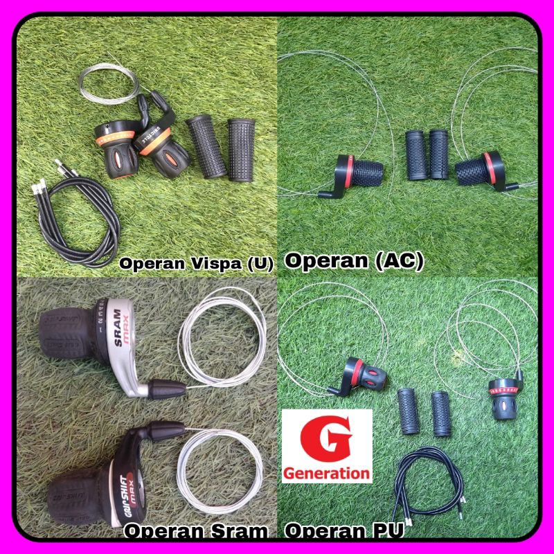 Shifter Operan 7 speed model gas vispa / Sparepart Bicycle Variasi Sepeda Bike