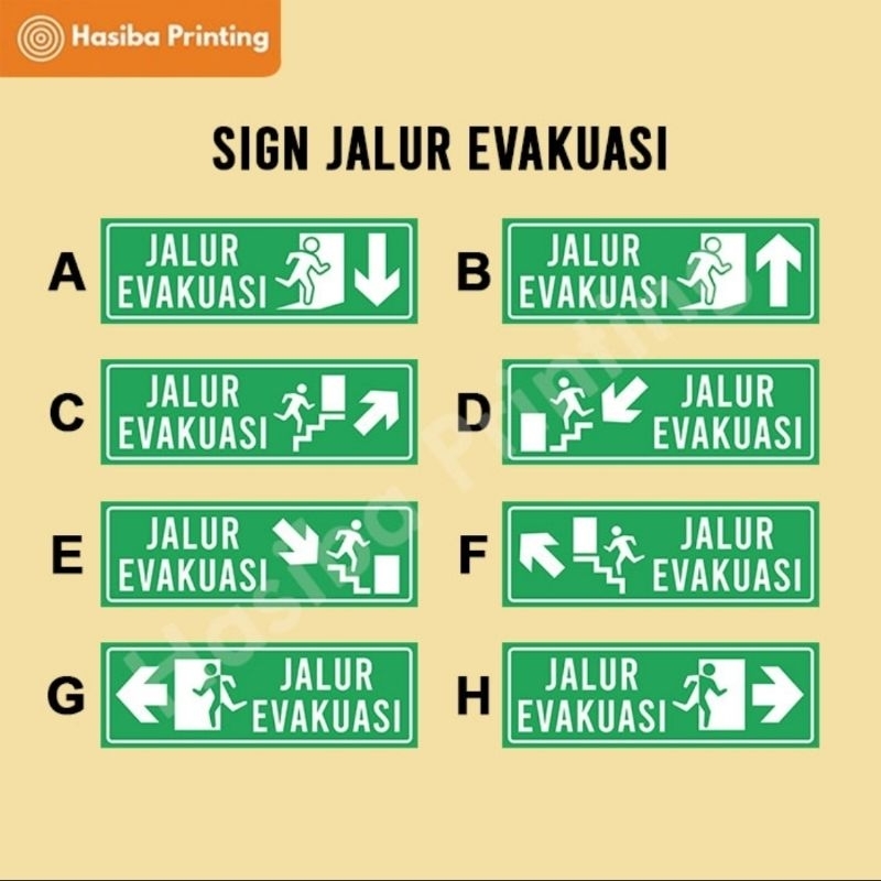 

Stiker Akrilik Rambu Jalur Evakuasi