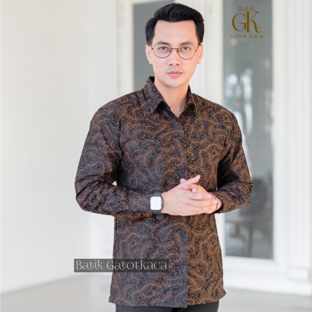 WIDURI SOGO   kemeja batik pria lengan panjang  modern terbaru full furing