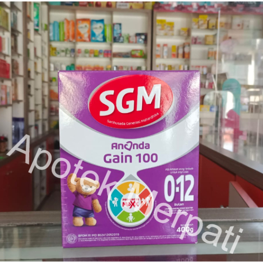 SGM GAIN 100 (0-12 BULAN) SUSU BUBUK 400 GRAM