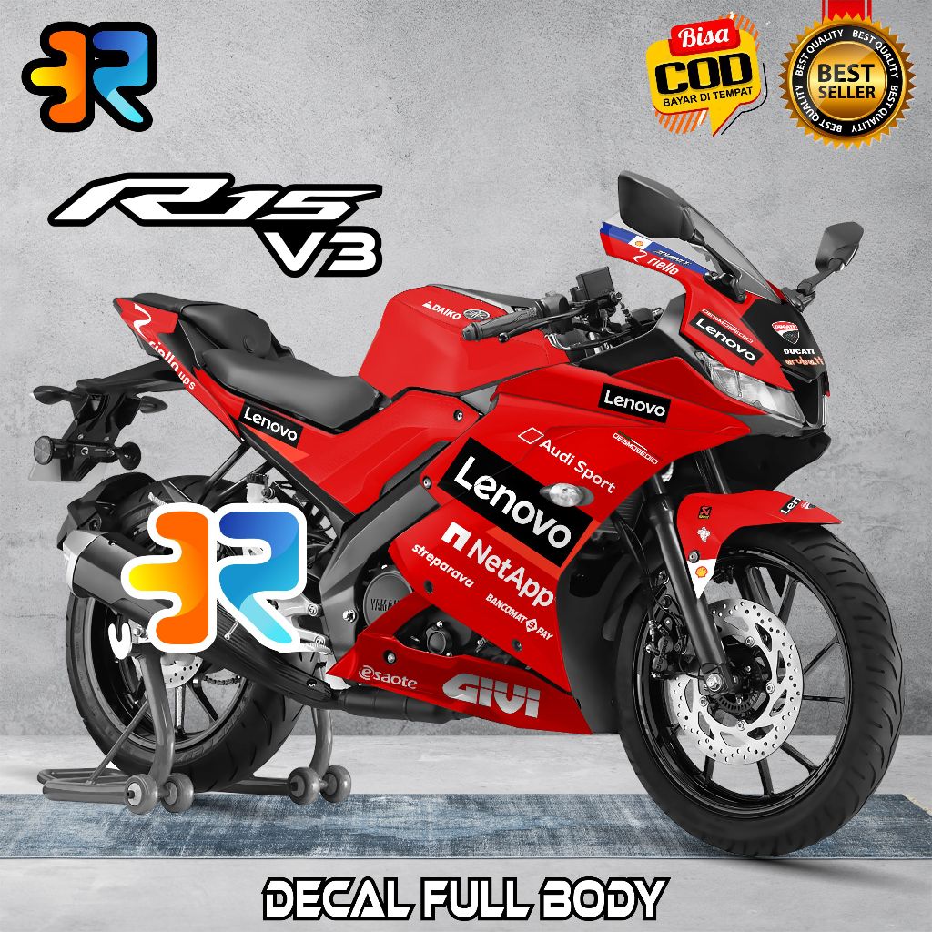 Decal R15 V3 Stiker Full Body Desain Ducati