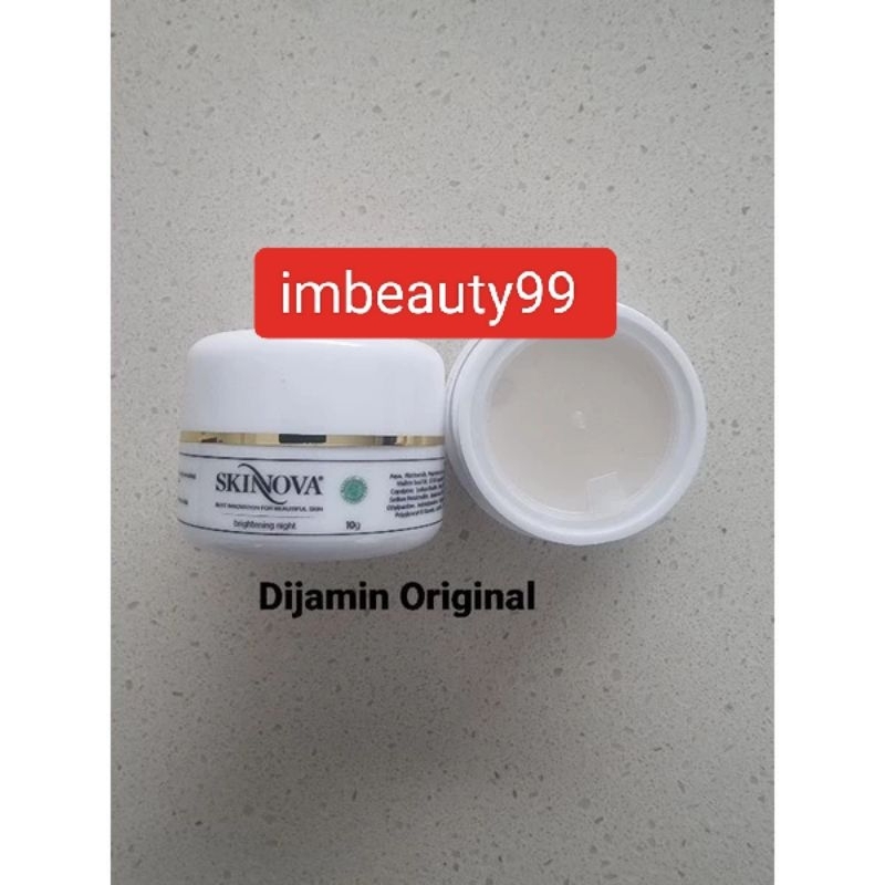 Skinnova Brightening Night Cream - krim pencerah pemutih wajah - whitening - skinova