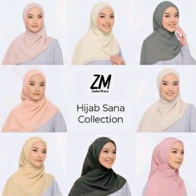 ZM - SANA HIJAB SQUARE MAROON ORIGINAL BY ZASKIA MECCA