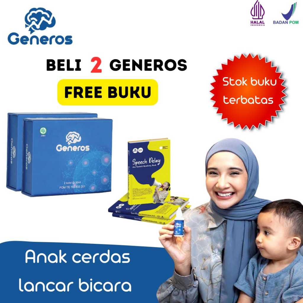 2 BOX GENEROS VITAMIN OTAK – GENEROS SPEECH DELAY – GENEROS TELAT BICARA