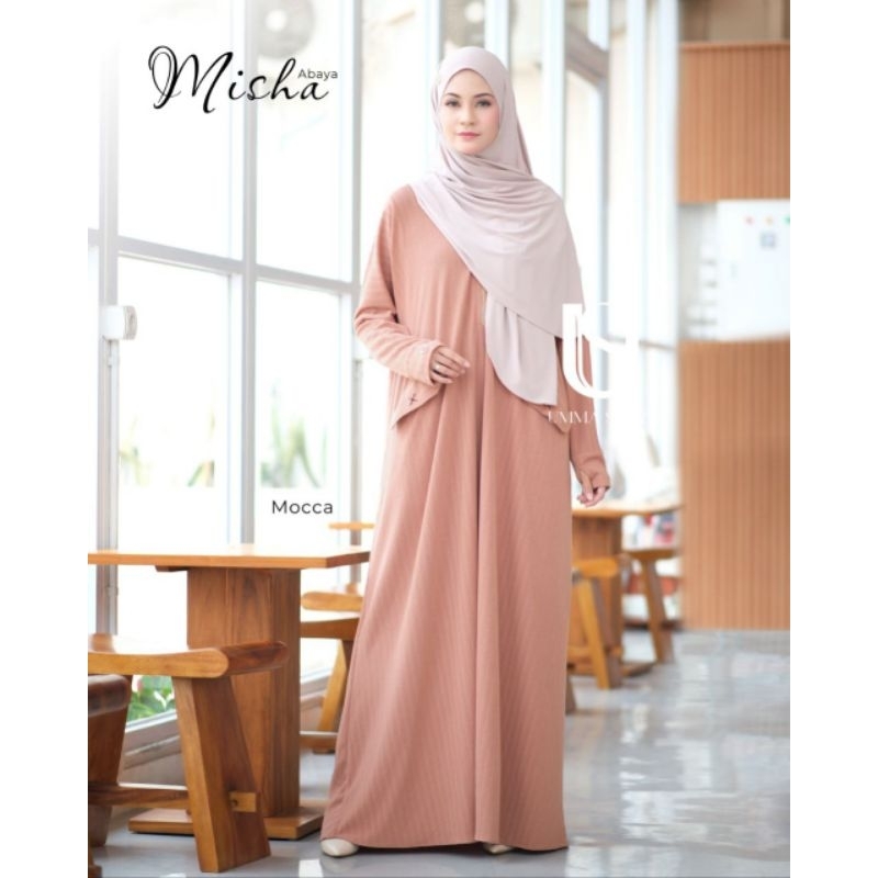 ABAYA MISHA UMMA SYARI |GAMIS KNIT POLOS