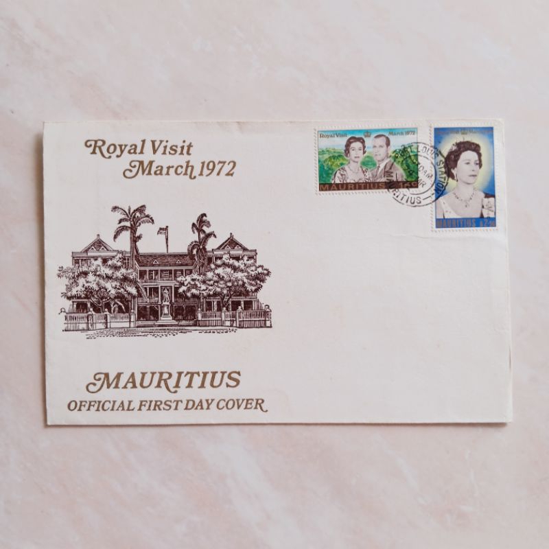 

SHP / FDC Sampul Hari Pertama Mauritius Royal Visit March 1972 - Visit of Elizabeth II and Prince Philip Mint