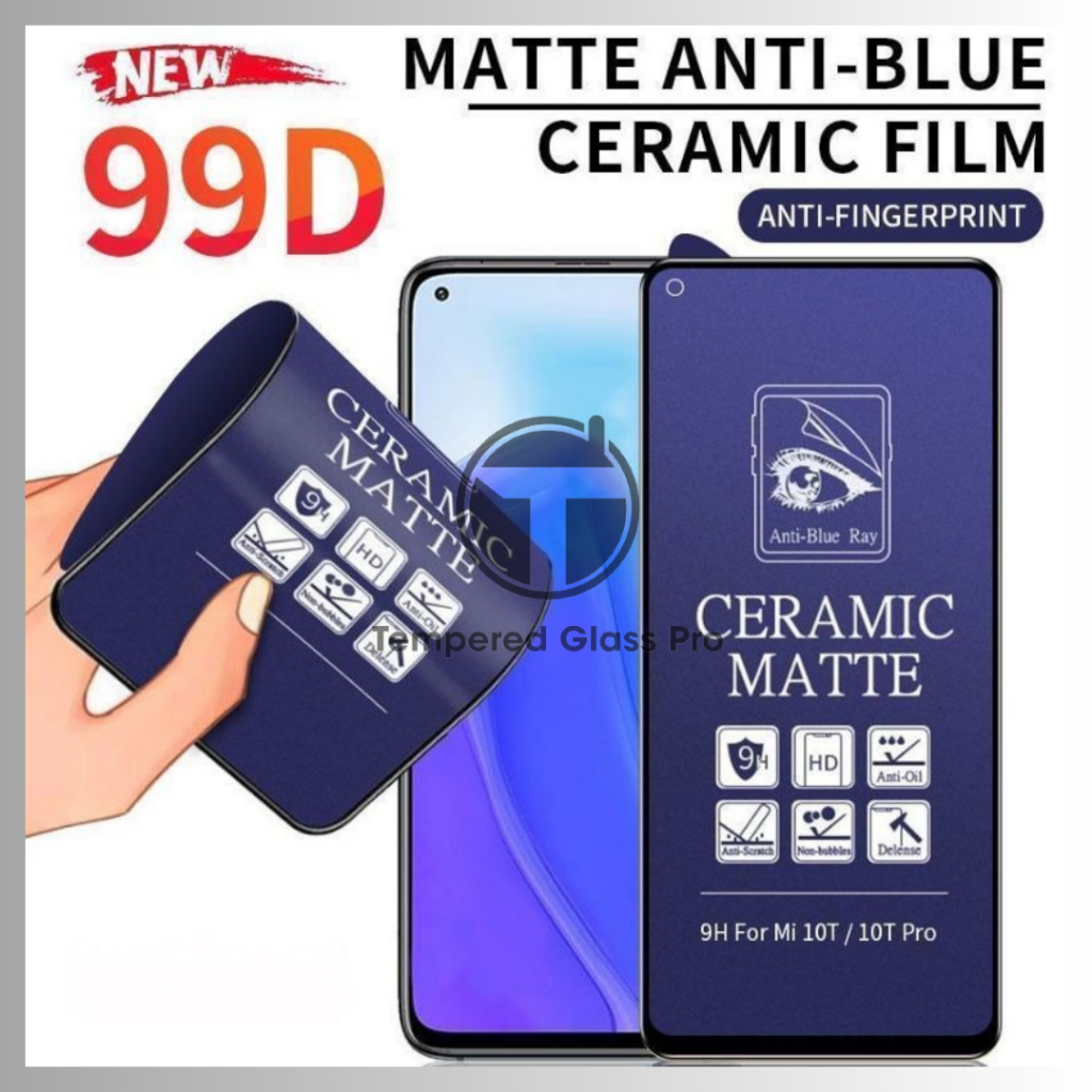 Tempered Glass Full Cover Ceramic Anti Blue Light Matte Grosir (Tidak Termasuk Tisu)