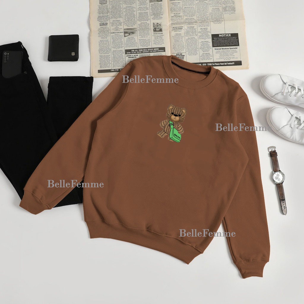 sweater hoodie wanita bear rajut dewasa kapelan bestie l xl xxl hoodie switer keren distro baju othe