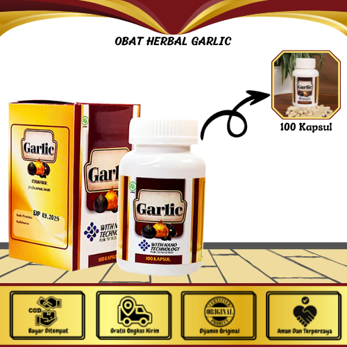Garlic - Obat Herbal Walatra Black Garlic - Ekstrak Bawang Putih Hitam Tunggal - Lanang - Penurun Kolesterol Jahat - Kadar Trigliserida Tinggi - Menurunkan Hipertensi Secara Alami - Lemak Dalam Darah Kotor - Garlic Kapsul - Sudah Ber BPOM - Bisa COD