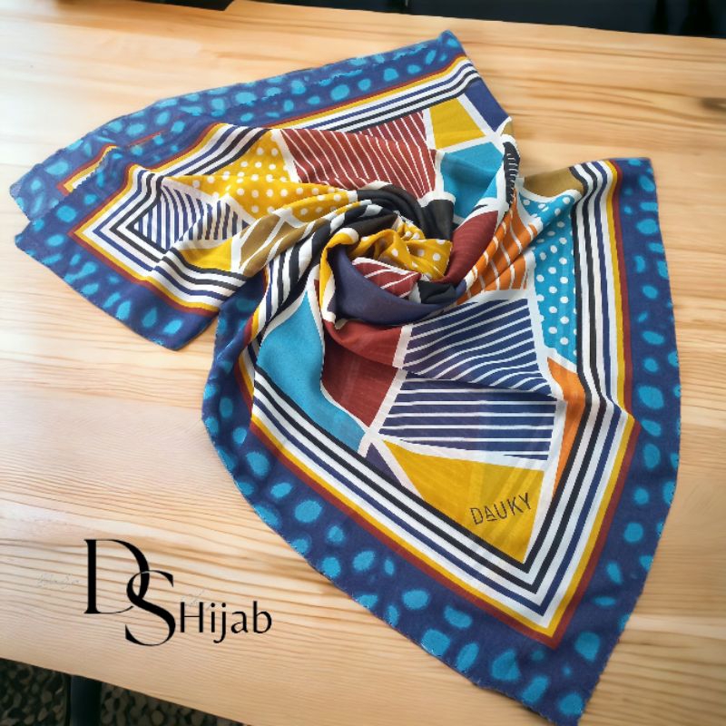 Hijab segiempat motif kerudung jilbab brand dauky zm elzatta