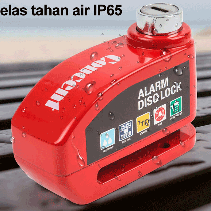 Paling Laris Kunci gembok pengaman alarm cakram disc lock motor Gembok Cakram Alarm Disc Lock Kunci 