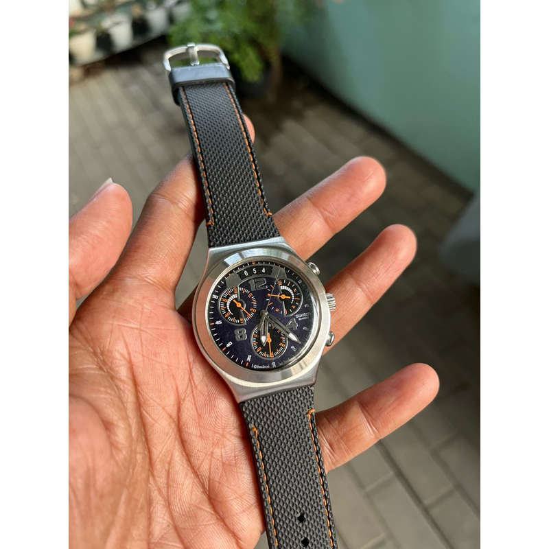 Jam tangan swatch irony chrono second