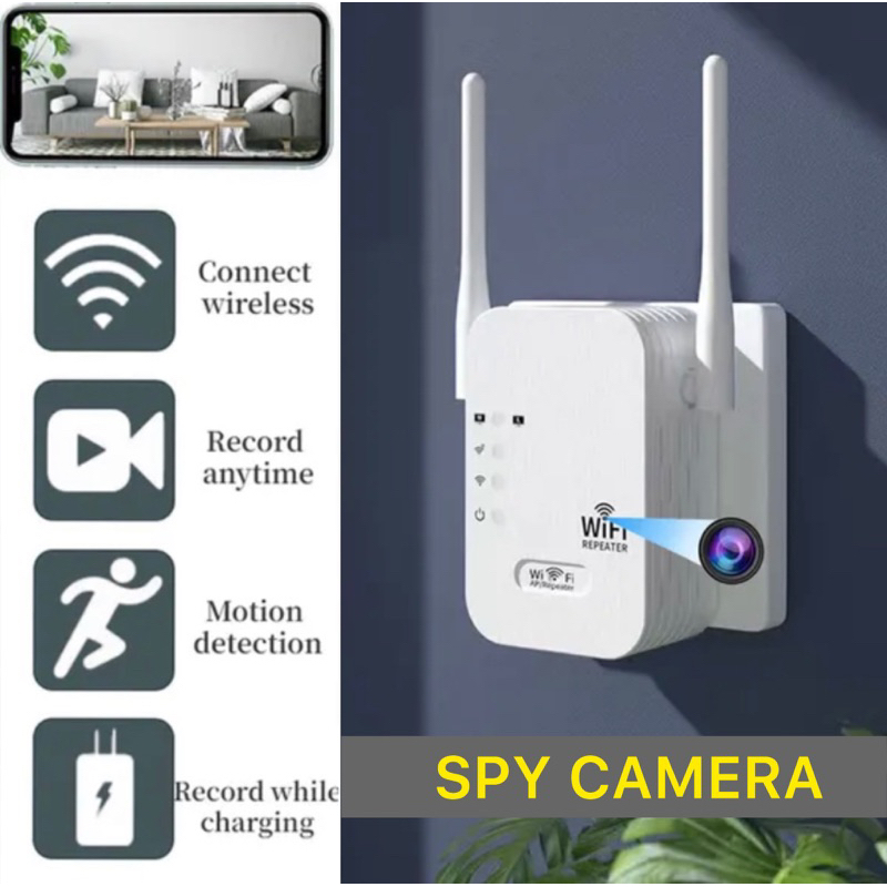 Camera CCTV Tersembunyi Model Repeater Wifi - Kamera Wifi + Penguat Signal Wifi