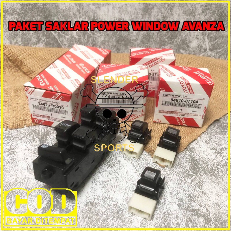 PAKET SAKLAR POWER WINDOW AVANZA AUTO - SAKLAR POWER WINDOW - SINGLE POWER WINDOW AVANZA SET