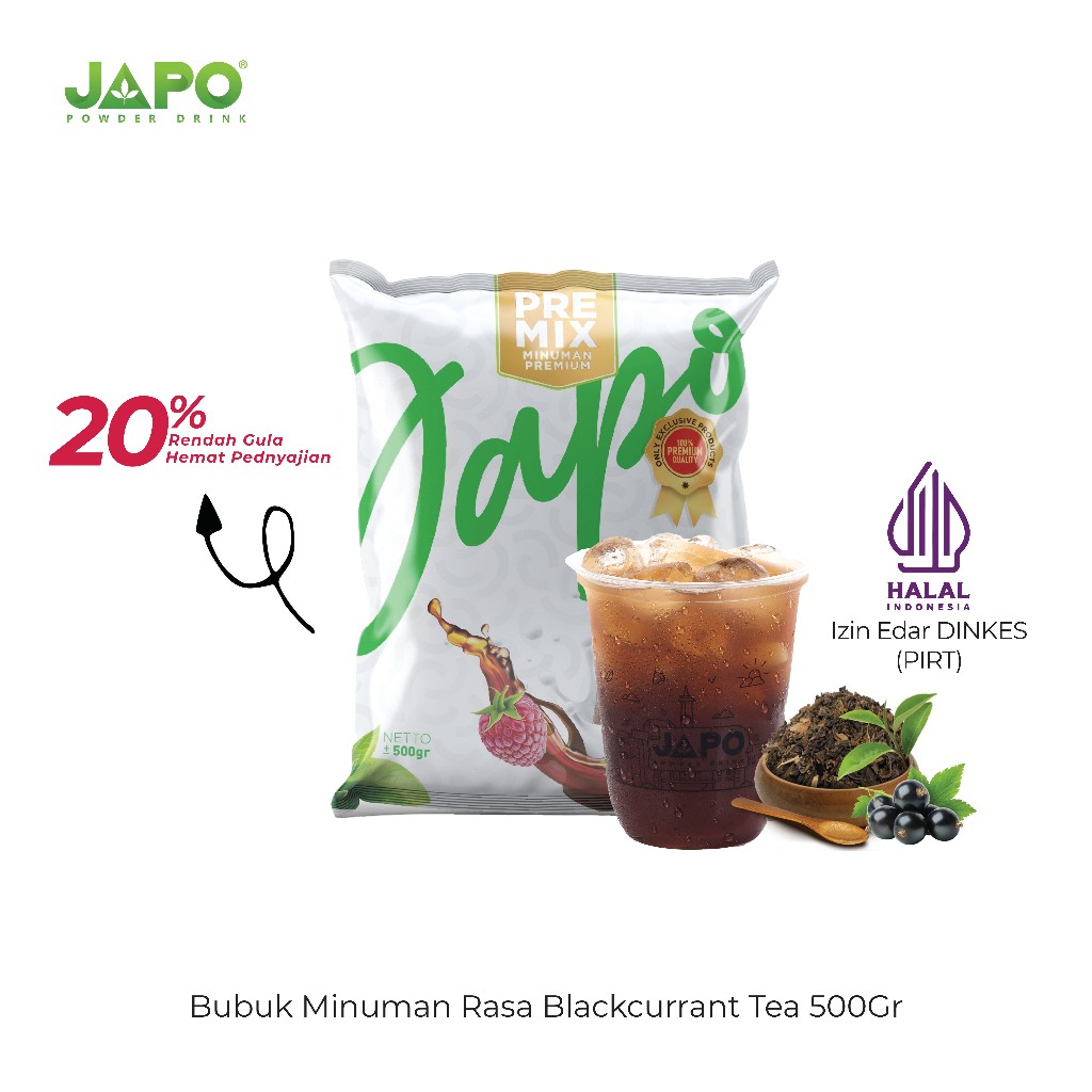 

JAPO Bubuk Minuman Blackcurrant Tea 500 gr