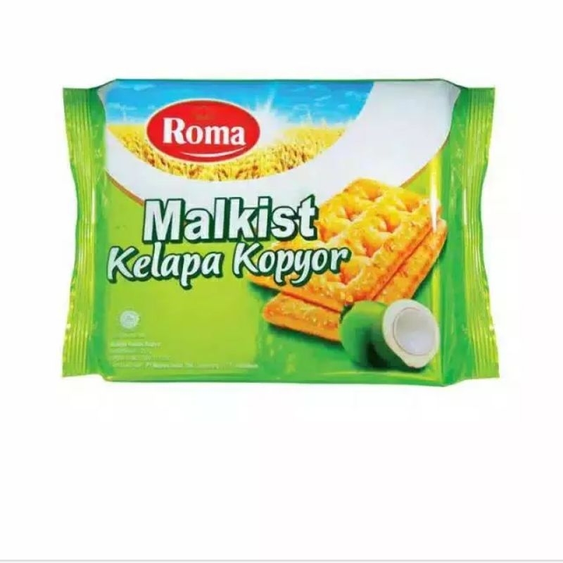 ROMA MALKIST KELAPA KOPYOR / BISKUIT CRAKERS RASA KELAPA IJO