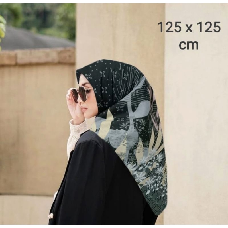 SALE HIJAB / SYARI CAESAA HITAM / COD / KERUDUNG VOAL MOTIF / SEGI EMPAT VOAL / JILBAB TERBARU / LAS