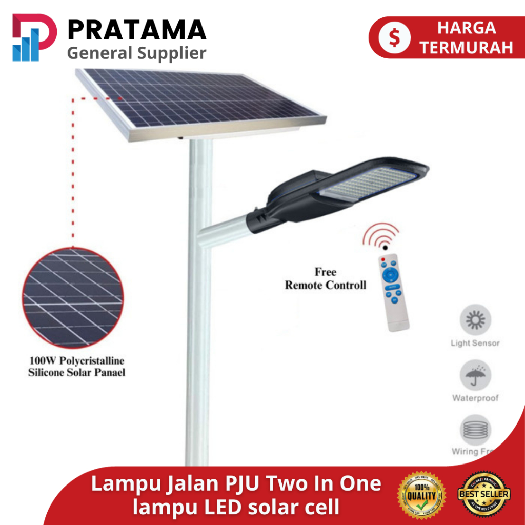 Lampu Jalan PJU Two In One lampu LED 60watt solar cell waterproof womwhite | surabaya
