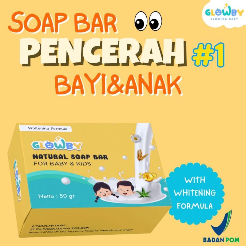 Glowby Sabun Pemutih dan Pencerah Kulit Bayi Anak 50 gr