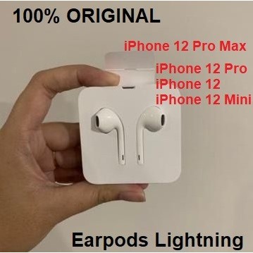 ORIGINAL Headset Earphone iP 12 Pro Max 12 Mini Earpods Lightning