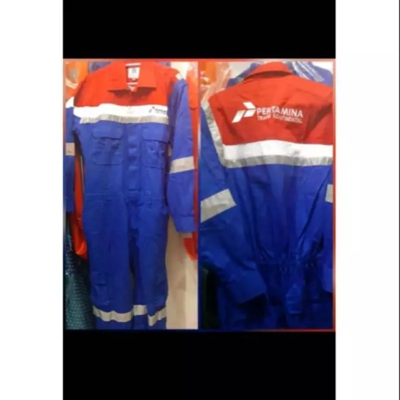 WERPACK COVERALL KERJA PERTAMINA GAPURA SCOOTLITE 3M 100%ORIGINAL PERTAMINA