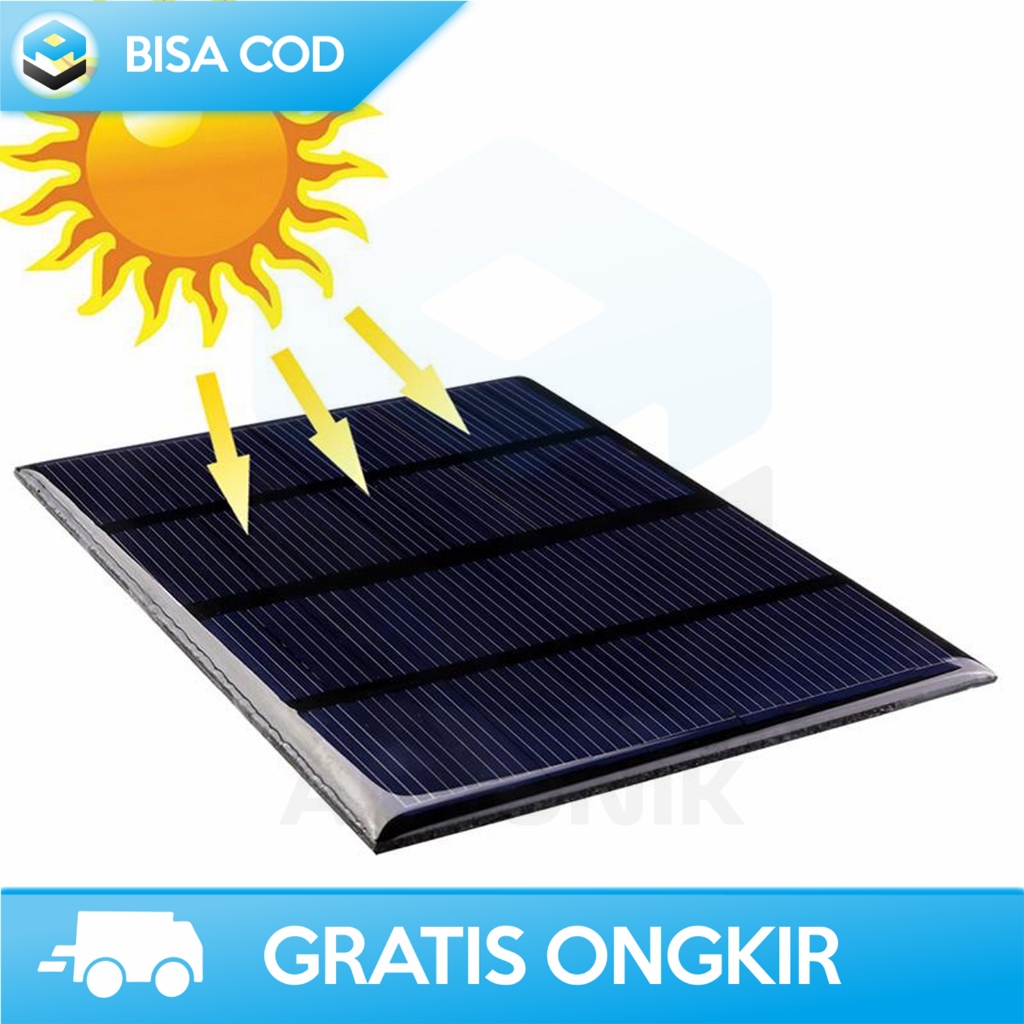 SOLAR PANEL SURYA LISTRIK CELL MINI 12 VOLT 1.5 WATT UNTUK RUMAH