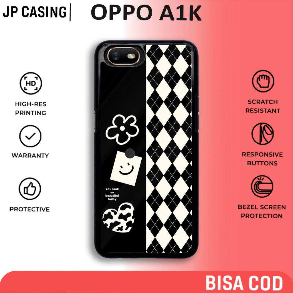 case oppo a1k terbaru motif aesthetic cute 03 style desain keren lucu casing cowok cewek hp mewah ba