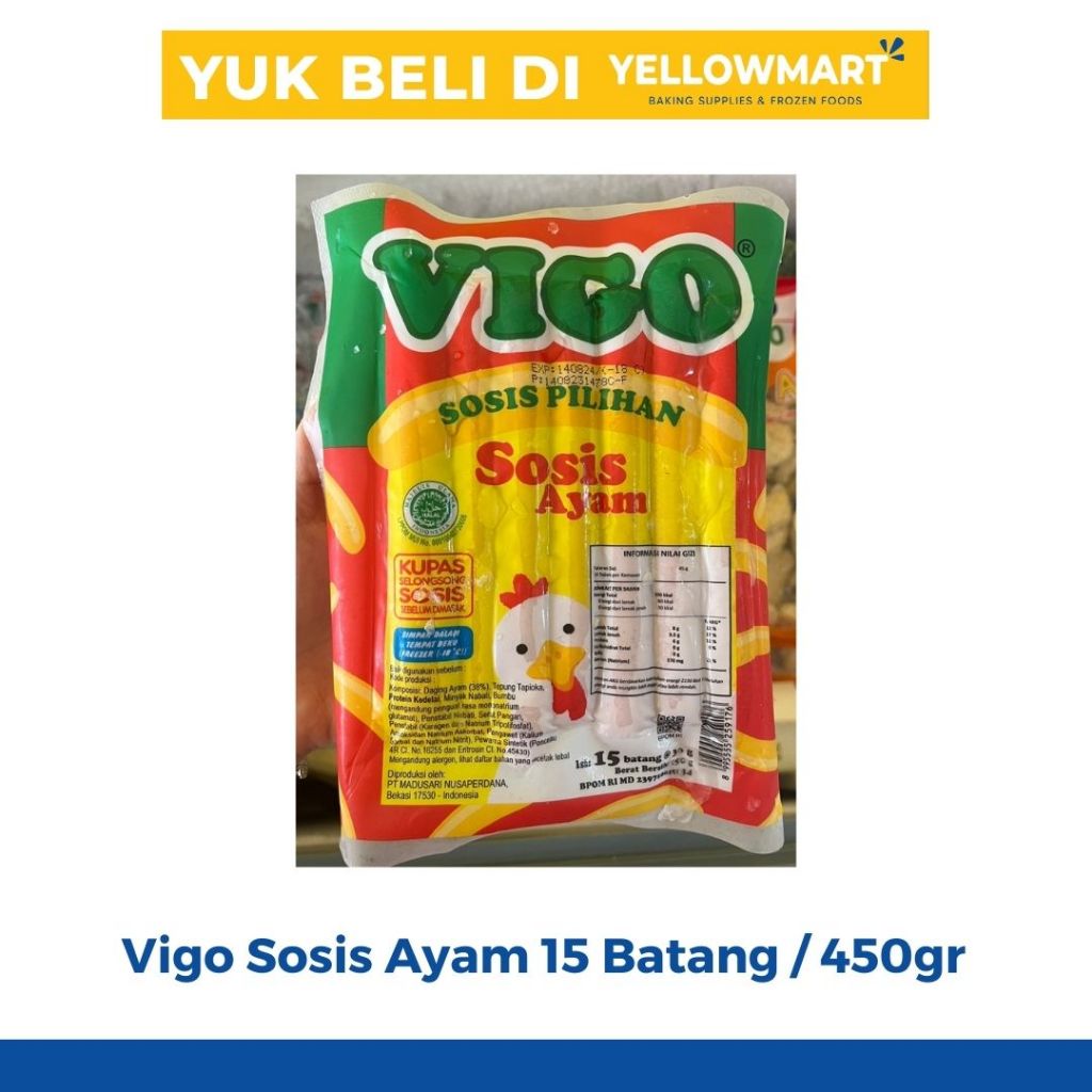 

Vigo Sosis Ayam 15 Batang - 450gr