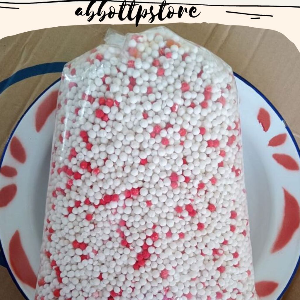 Sagu Mutiara Warna Putih Merah Hijau (Tidak Mudah Hancur) |500 Gram | Makanan Minuman Nusantara|Sagu
