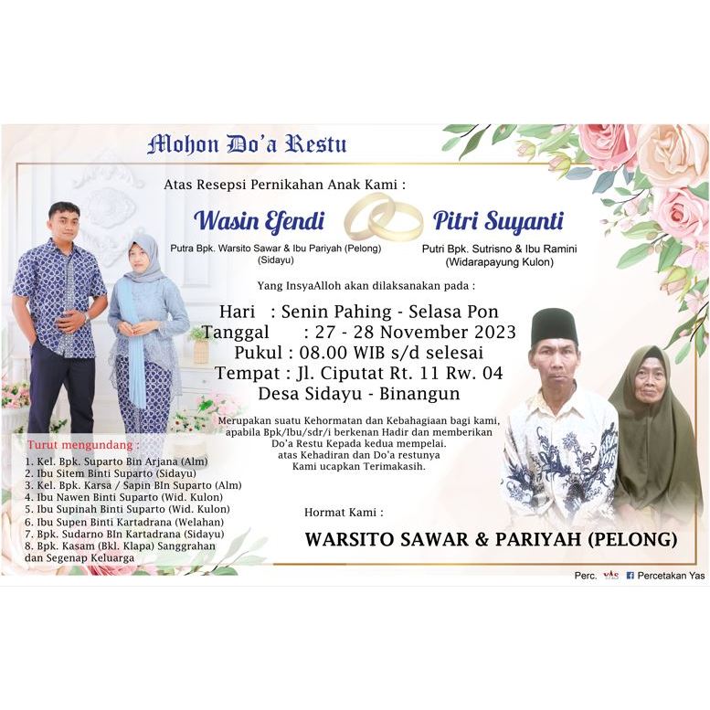 

Undangan Sorogan | Undangan Besekan