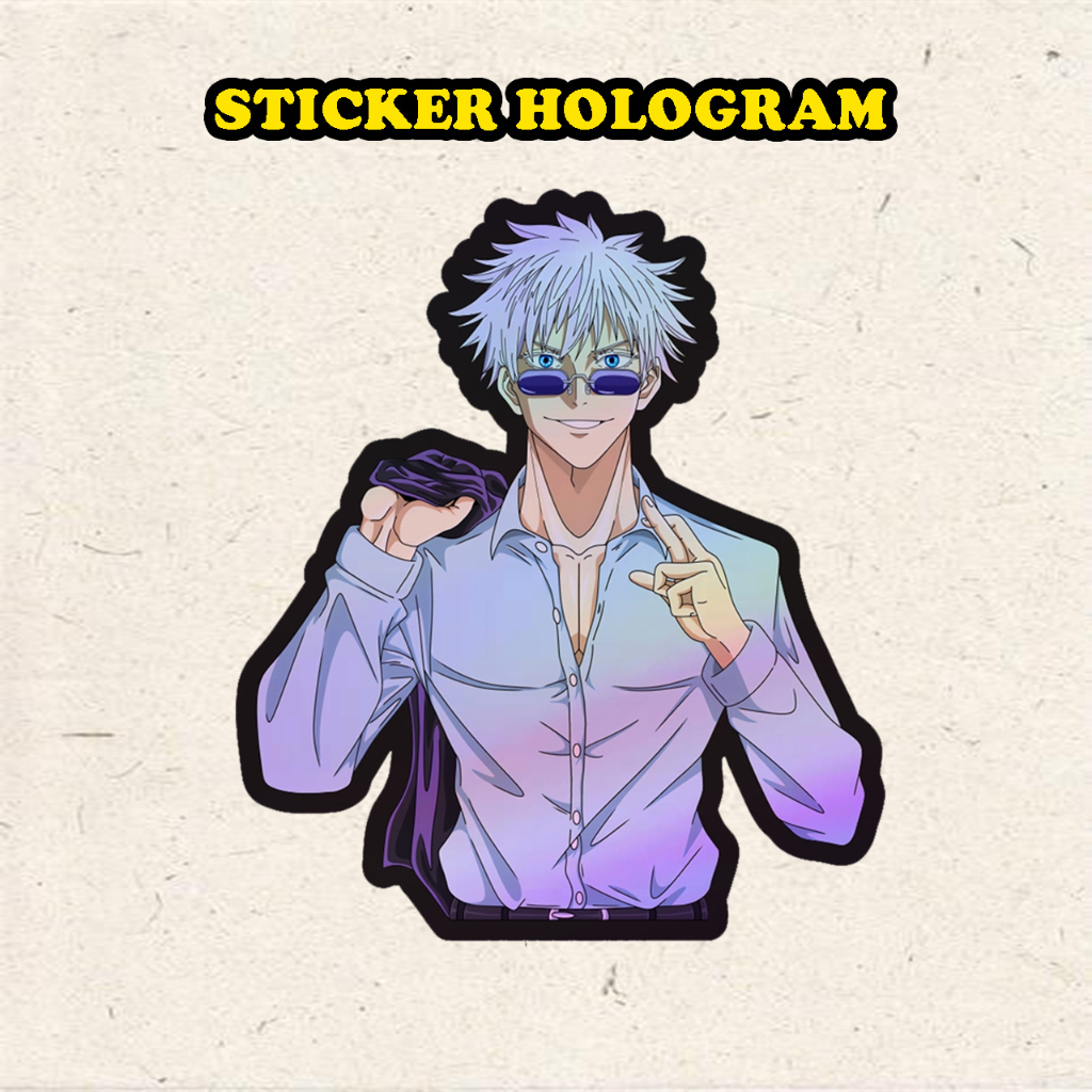 

Stiker Hologram Anime Gojo sotaru3 sticker ukuran 8 cm