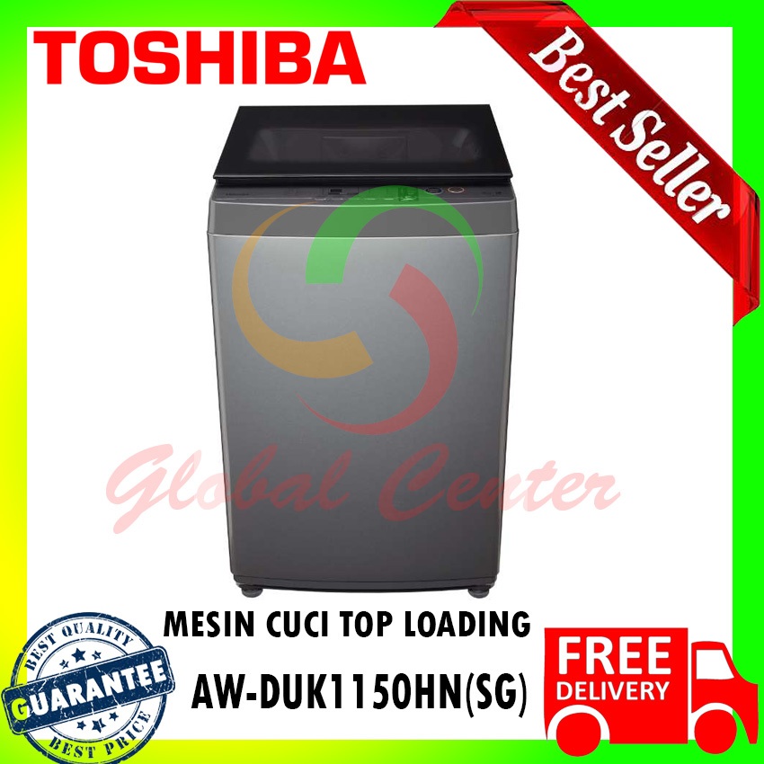 TOSHIBA MESIN CUCI TOP LOAD T06 SERIES AW-DUK1150HN(SG) - GARANSI RESMI