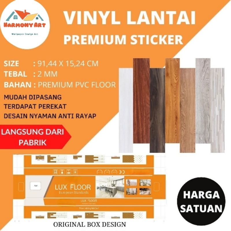 SUPER MURAH PARKET LANTAI VINYL KAYU BERSERAT 91.44 × 15.24 CM VINYL KAYU
