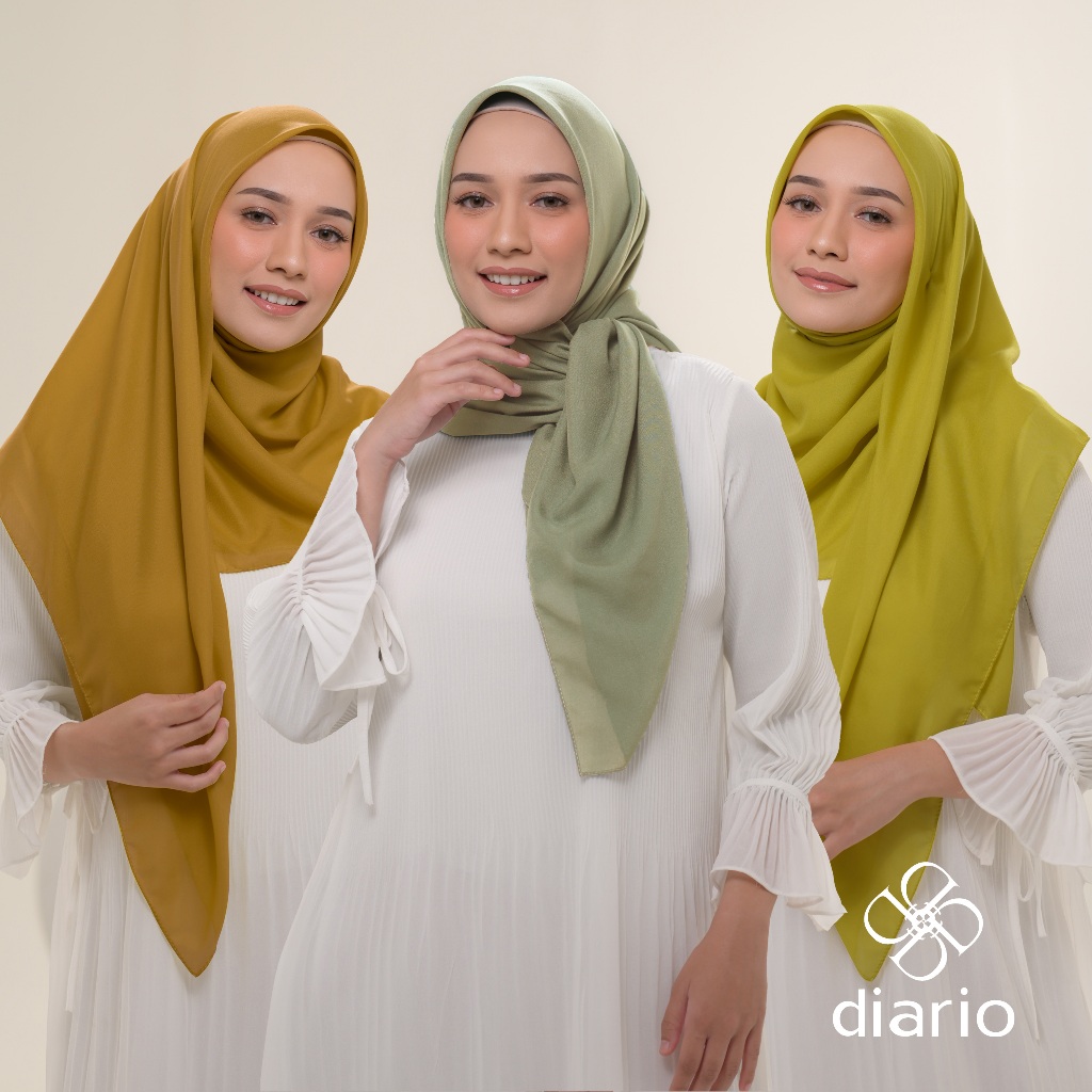 Diario - Hijab Kerudung Segi Empat Sahara Plain Scarf Vol 2