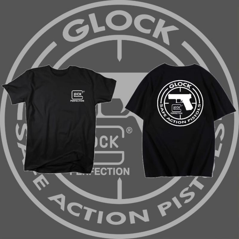 KAOS BAJU TSHIRT CASUAL GLOCK 18 19 22