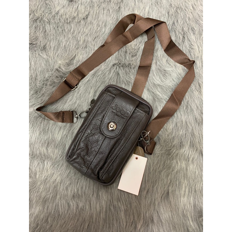[JEEP] 631 Tas hp / sling pouch / sling phone / phone bag  Pria, Asli Kulit 100%, Awet & Tidak Mengu