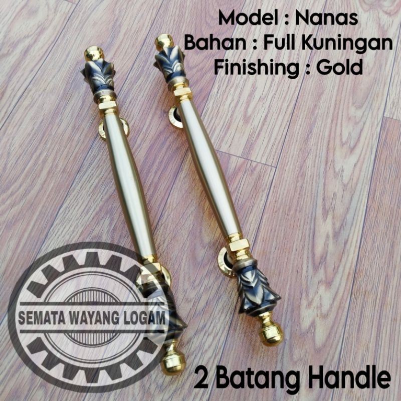 Handle Pintu Rumah Kuningan 45cm Gagang Tarikan Pegangan Pintu Kupu Tarung Minimalis