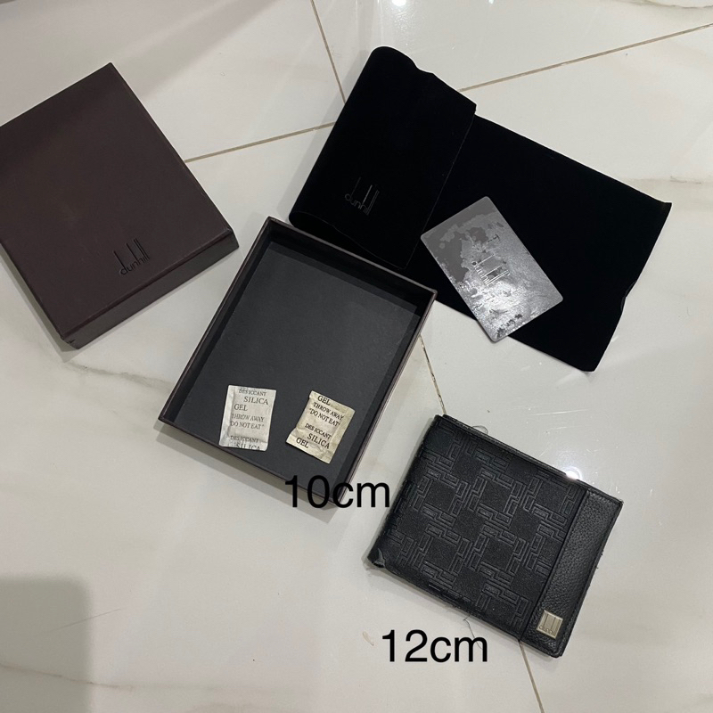 [Preloved] Dunh** Wallet Dompet Pria Laki Embossed Original Laki Men Black Hitam