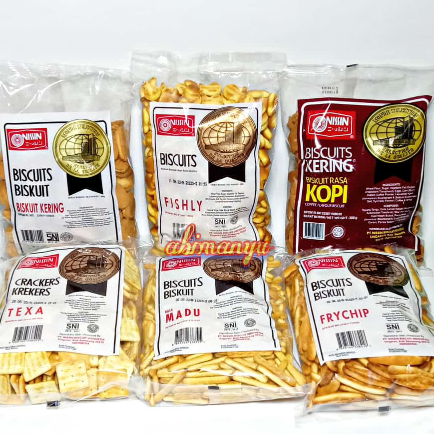 

GVDH3844 8.8 Kue Kering Nissin Aneka Rasa 300 gram - TEXA - FISHLY - FRYCHIP - BISKUIT KERING - BISKUIT MADU