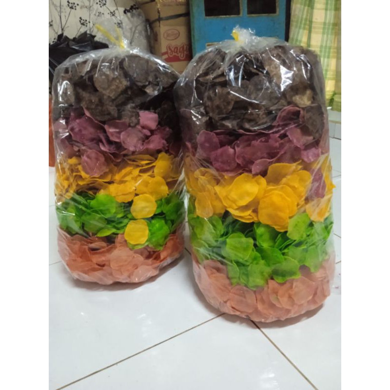 

opak singkong aneka rasa buah #rainbow 1kg, kemasan dobel plastik Bubel (mau request rasa tulis di kolom pesan)