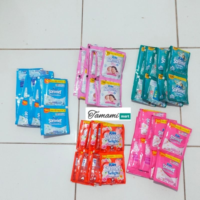 Soklin softener pewangi 1x bilas isi 12 sachet promo termurah pewangi pakaian