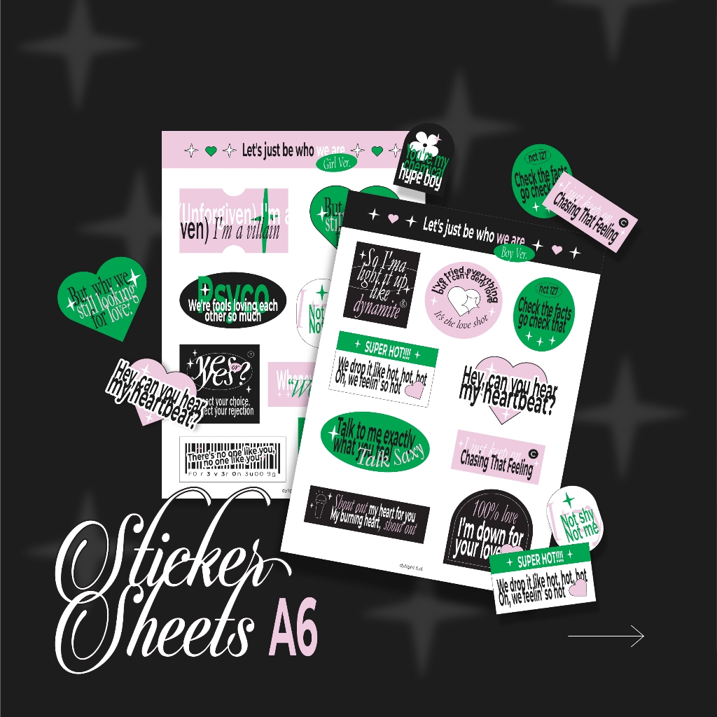 

Let's just be who we are | Stickers Sheet A6