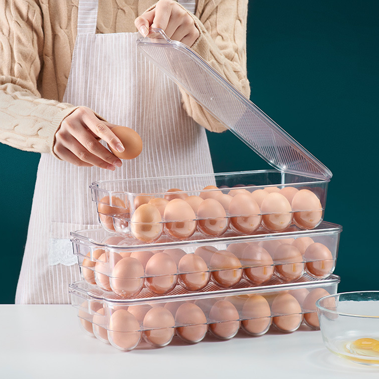 ❤[PROMO MURAH]❤ Kunataruma - Rak Telur 21 sekat / Acrylic Refrigerator Food Storage For Egg Transpar