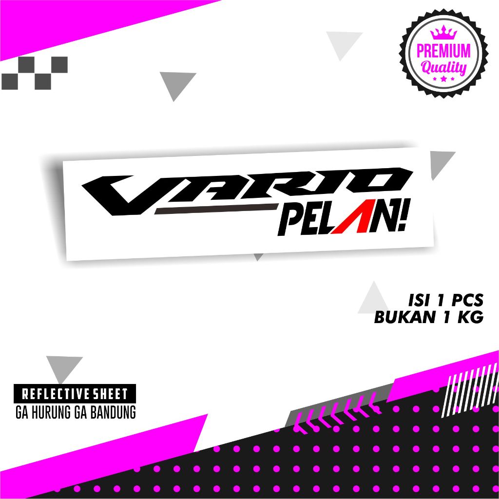 Stiker Motor Vario Pelan 125 Stiker Keren Viral Tiktok Cutting STIKER VARIO 150 Stiker