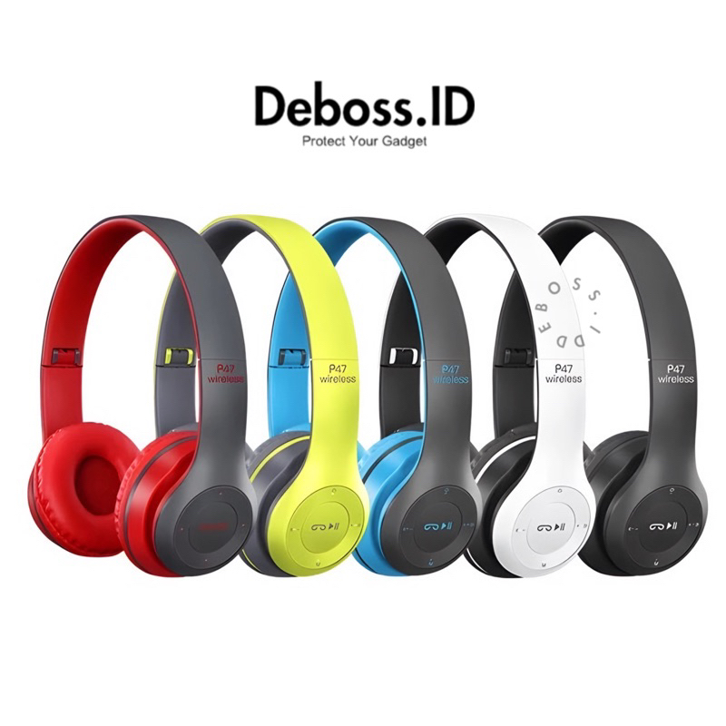 Deboss-P47 HEADPHONE Bluetooth Gaming Headset Wireless Pro Bass P47 headset Bluetooth p47 headset bl